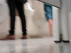 Unexpected encounter in the shopping mall bathroom