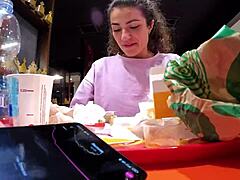 My step-brother controls my Lovense toy in public playtime