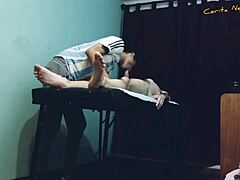 Happy ending massage with hairy Argentinian stud, part 2. Wanna see more?