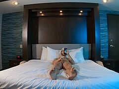 Caught myself jerking off solo in a hotel room. This twink couldn’t resist the urge for some amateur fun.