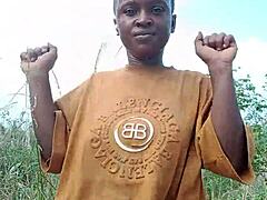 Crazy chick shows off wild ass dance moves.