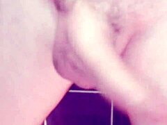 Solo Masturbation in Bathroom with Intense Cum and Spanking