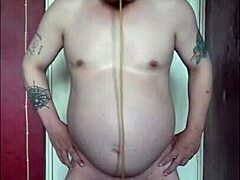 Hey, wanna see bisexual Mark Wright swallow piss?