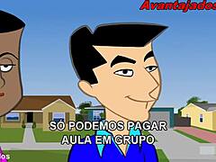 Cartoon gay stud goes wild in rabudo gangbang! 🔥