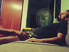 Feeling Deep for Argentinian Hairy Amateur with Special Sofa Blowjob