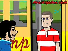 gay hentai boys dive into wild group action