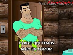 Brazilian Hairy Man in Wild Gay Cartoon Porn Scene