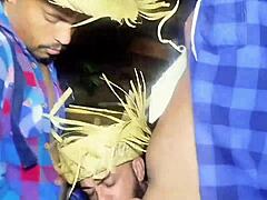 caipira pauzudo gets wild with huge cocks at junina party.