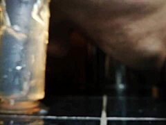 Riding my dildo fast and deep in tight ass