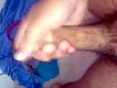 Hey, stroking my buddy's cock feels amazing! 😏