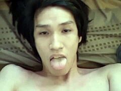 Fagteetajet Thai gay, wanna see me drink my own cum?
