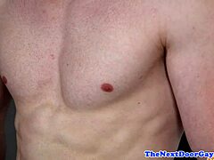 Tattooed muscle sprays jizz