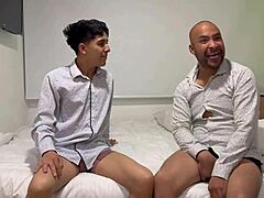 amazing trio with two guys who suck incredibly well