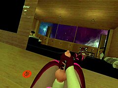 furry guy jerks his monster cock solo