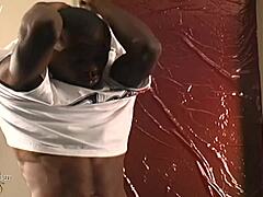 Thugboy Baysean masturbates his big cock solo