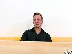 Tough chap gives wet blowjob before anal