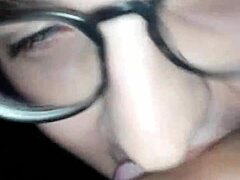 I gave a blowjob to a twink in the countryside with glasses