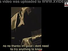 Straight bald guy gets convinced for blowjob outdoors