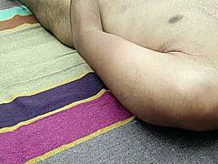 Indian Desi Straight Two Hands Masturbation Outdoors