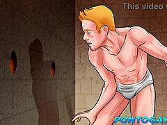 Gay Fuck Machine on the Bed