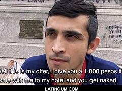 Is this straight Latino twink ready for a monster cock ass fucking in POV outdoor interview?