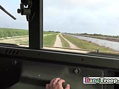 Hairy Muscled Trooper Breeds Curious Copilot Tight Ass