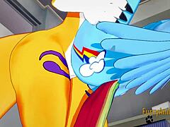 Digimon yaoi renamon and rainbow dash handjob blowjob anal creampie