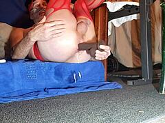 Sexy twink solo fucks ass with toy until creampie drips out!