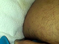 Hey, why not slide that blue dildo deep inside tonight?