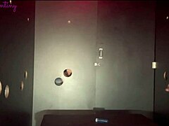 mais um dia eu sendo puta de corno no gloryhole com big black cock action