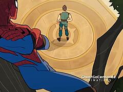 Spiderman dives into twink anal fucking and masturbation in this amateur gay sex scene 😂🍆