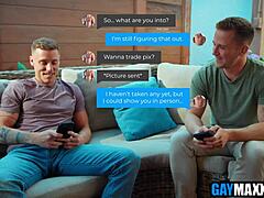 Straight Athlete Discovers Roommate on Grindr Leading to Bareback Ass Fucking and Rimming