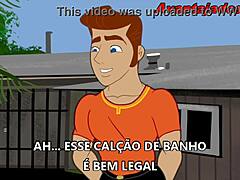Pornô gay em desenho contrasts the professor putão in intriguing Brazilian hentai animation