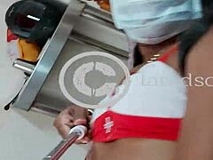 Indian Ladyboy Lara Dsouza Fingers Ass Masturbating