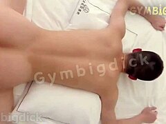 this femboy asian with cute big ass gives blowjob and gets fucked by gymbigdick 🍑💦