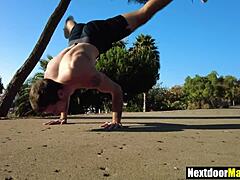 Athletic jocks lift weights then bareback ass fuck hard