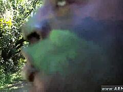 Trannies took the recruits on their first outdoor military adventure with blowjobs and fucking scenes