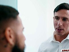 brock banks skips wedding for steamy bathroom bareback fuck with straight best man reese rideout!!