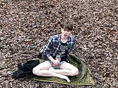 daddy films cute twink handjob camping outdoors
