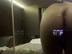 Bathroom Addict Pounds Huge Dildo Deep in Fat Ass Anal Solo