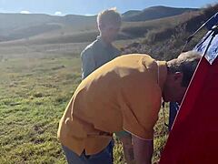 Daddy Tent Fucks Two Twinks Deep Creampie In Forest Part 2
