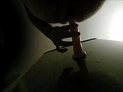 imagine cum dripping from his face after solo dildo ass fuck facial blast