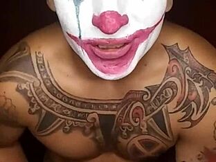 Joker costume solo penis play